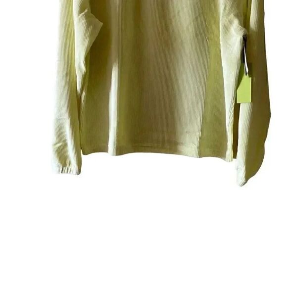 BP Wildfang Green Luminary Quarter Zip Mock Neck Velour Corduroy Pullover S - Picture 3 of 14